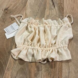 NWT pretty garbage cream crop top